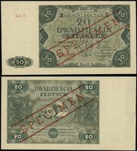 20 złotych 15.07.1947, seria A, numeracja 000000