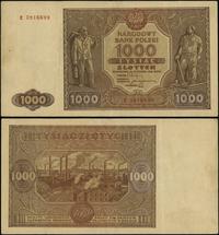 1.000 złotych 15.01.1946, seria E, numeracja 381
