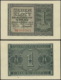1 złoty 1.08.1941, seria BE, numeracja 5357811, 