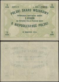bon na 5 koron 1914, Kraków, seria IV, numeracja