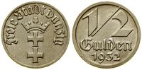 1/2 guldena 1932, Berlin, herb Gdańska, czyszczo