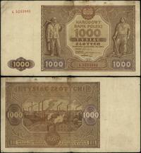1.000 złotych 15.01.1946, seria L, numeracja 523