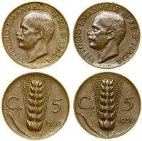 Włochy, lot 2 x 5 centesimi, 1921 R, 1930 R