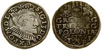 trojak 1591, Poznań, szeroka głowa króla, płaska
