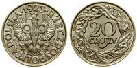 20 groszy 1923, Warszawa, nikiel, wyśmienicie za