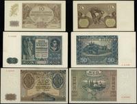 zestaw 3 banknotów z lat 1940-1941, 10 złotych 1