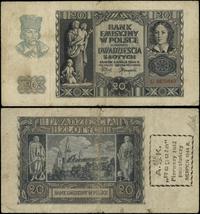 20 złotych 1.03.1940, seria G, numeracja 6670840