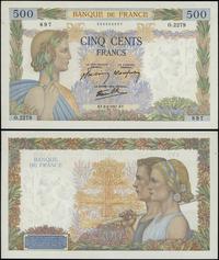 500 franków 6.02.1941, typ La Paix, seria O.2279