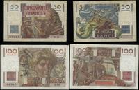 zestaw: 50 i 100 franków 1946, razem 2 sztuki, F