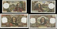zestaw: 10 i 100 franków 1973 i 1978, razem 2 sz