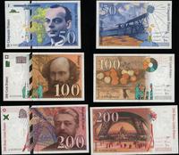 zestaw: 50, 100 i 200 franków 1997–1998, w zesta