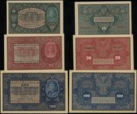zestaw 3 banknotów 23.08.1919, w zestawie: 10 ma
