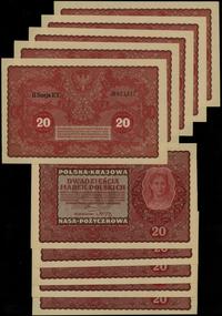 Polska, zestaw: 10 x 20 marek polskich, 23.08.1919