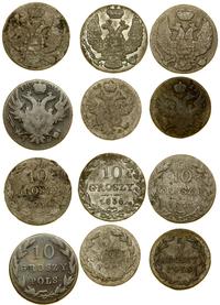 zestaw 6 monet, Warszawa, 2 x 5 groszy (1822 IB,