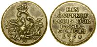Prusy, odważnik monetarny do monety o nominale 2 louis d'or, 1763