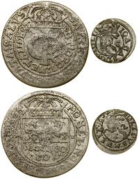 zestaw 2 monet, tymf (złotówka) 1664 AT, Kraków 