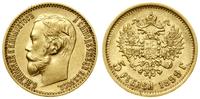 5 rubli 1899 ЭБ, Petersburg, złoto, 4.27 g, rysa