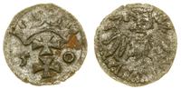 denar 1550, Gdańsk, punktowy, rdzawy nalot na aw