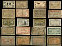 zestaw 14 banknotów francuskich 1915–1925, łączn