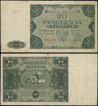 20 złotych 15.07.1947, seria C, numeracja 736218