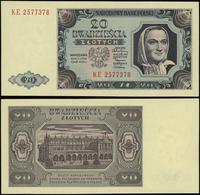 20 złotych 1.07.1948, seria KE, numeracja 257737