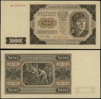 500 złotych 1.07.1948, seria AG, numeracja 33715