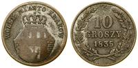 10 groszy 1835, Wiedeń, Bitkin 2, Kop. 7858 (R1)