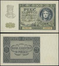 5 złotych 1.08.1941, seria AE, numeracja 1432718