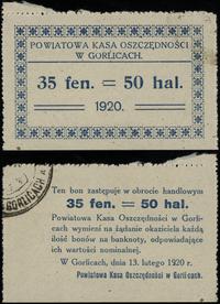 35 fenigów = 70 halerzy 1920, bez oznaczenia ser