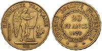 20 franków 1876/A, Paryż, złoto 6.44 g
