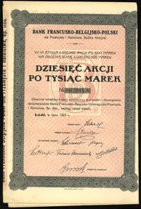 Polska, 10 akcji na okaziciela po 1.000 marek, lipiec 1923