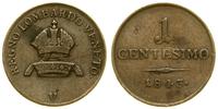 Austria, 1 centesimo, 1843 V