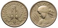 1 złoty 1925, Londyn, Kobieta z kłosami, kropka 