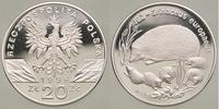 20 złotych 1996, Jeż, moneta w kapslu, piękne, P