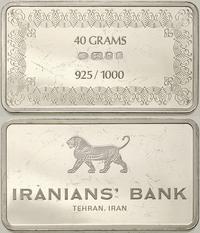 srebrna sztabka kolekcjonerska, IRANIANS' BANK T