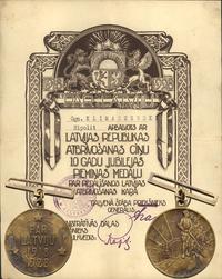 medal Niepodległości 1918-1928, wraz z dyplomem 