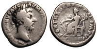 denar 168, Rzym, na rewersie siedząca Fortuna ze