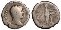 denar 134-138, Rzym, na rewersie stojąca Salus k