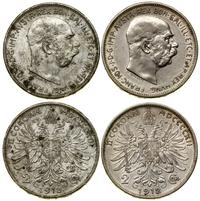 Austria, zestaw: 2 x 2 korony, 1912, 1913