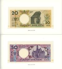 Polska, zestaw banknotów obiegowych Miasta Polskie, 1.03.1990