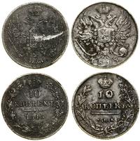 Rosja, zestaw: 2 x 10 kopiejek, 1813 i 1845
