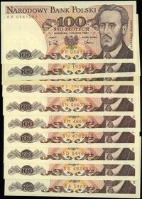 Polska, zestaw: 10 x 100 złotych, 1986–1988