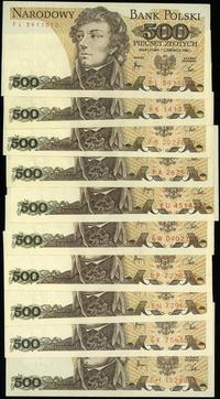 Polska, zestaw: 10 x 500 złotych, 1.06.1982