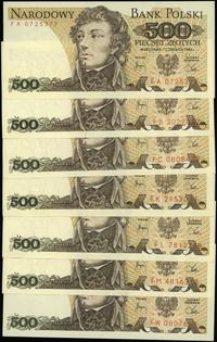 Polska, zestaw: 7 x 500 złotych, 1.06.1982