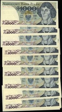 Polska, zestaw 11 banknotów o nominale 1.000 złotych, 1.06.1982