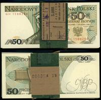 Polska, zestaw: 94 x 50 złotych z banderolą NBP, 1.12.1988