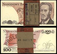 Polska, zestaw: 94 x 100 złotych z banderolą NBP, 1.06.1986