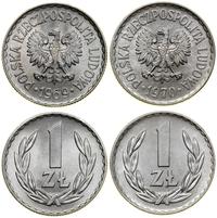 Polska, zestaw: 2 x 1 złoty, 1969, 1970