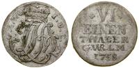 Niemcy, 1/6 talara, 1758