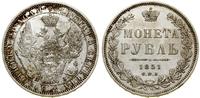 Rosja, rubel, 1851 СПБ ПА